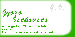 gyozo vitkovits business card