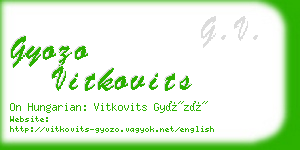 gyozo vitkovits business card